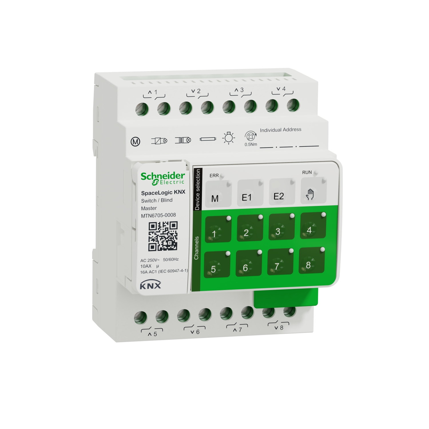 SpaceLogic KNX Actuator Master, 8 canale